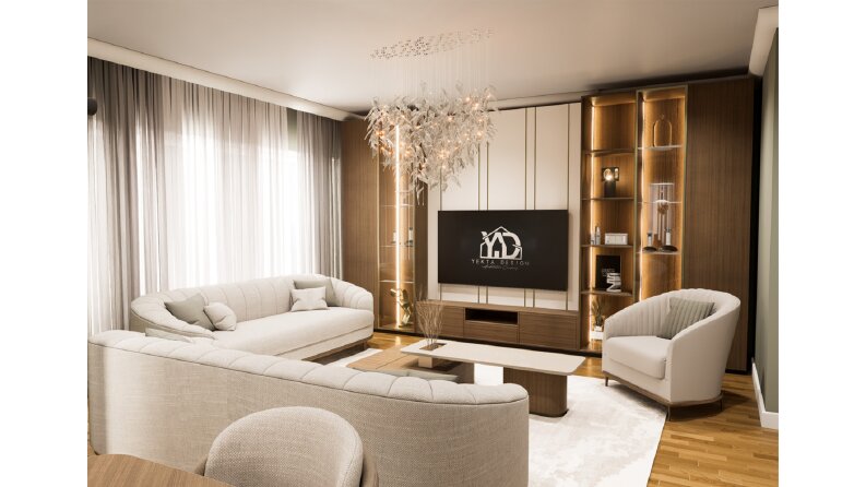 İç Mekân Tasarımı – Modern Salon Render