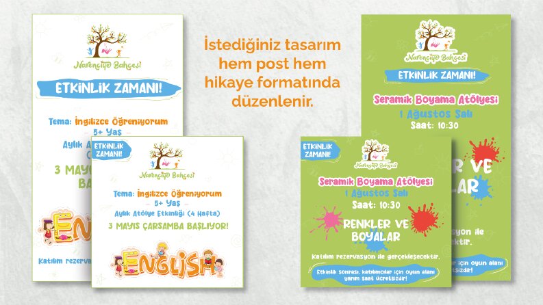 Narenciye Bahçesi Sosyal Medya Post/Hikaye Tasarımları