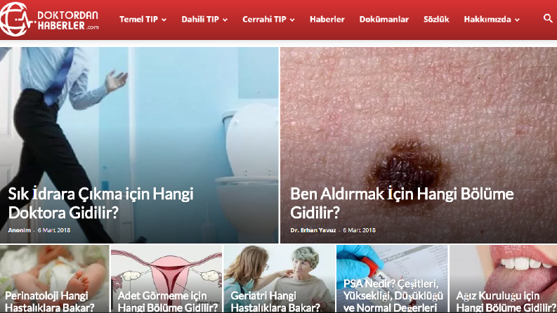 doktordanhaberler sitesinden tanıtım