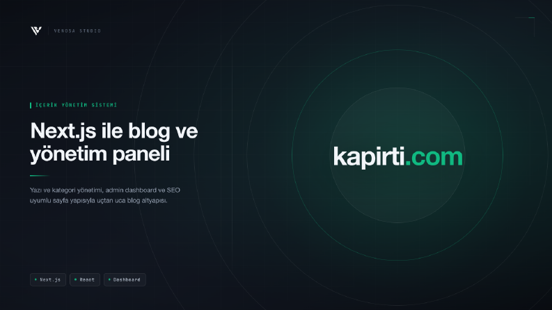 Blog/Kapırtı – Modern ve Hızlı Blog (Next.js)