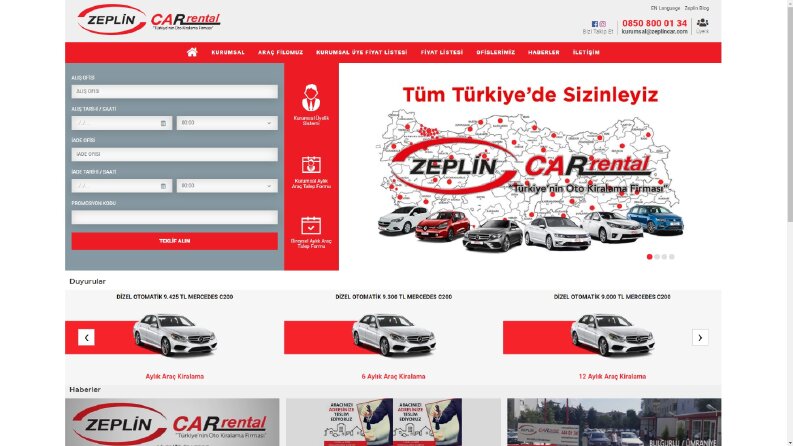 Zeplin Car araç kiralama