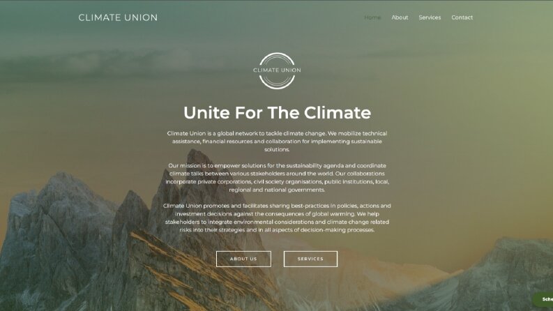Climate Union - Kurumsal Web Sayfası