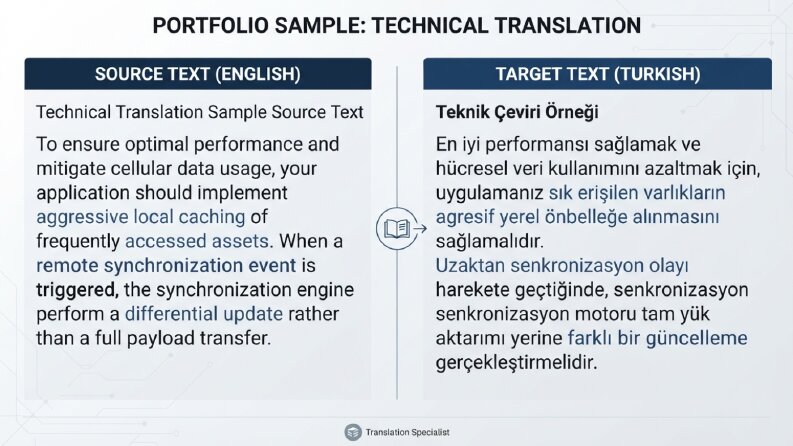 Teknik Çeviri Örneği