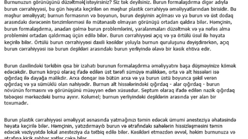 Azerice Tıbbi Çeviri Örneği