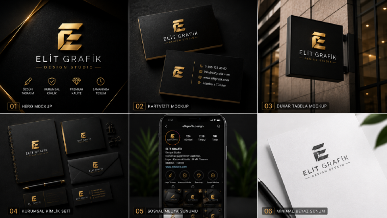 Modern, minimalist ve premium marka tasarımları oluşturuyoru