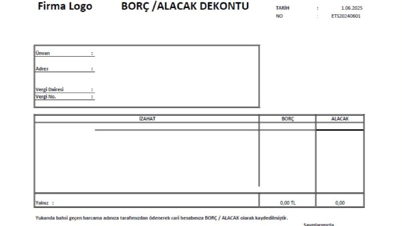 Dekont Tasarımı