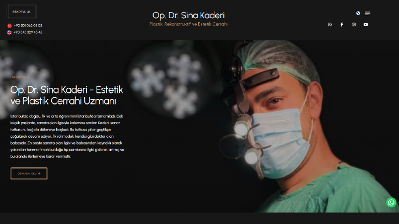 Sina Kaderi Web Sitesi Backend Geliştirme