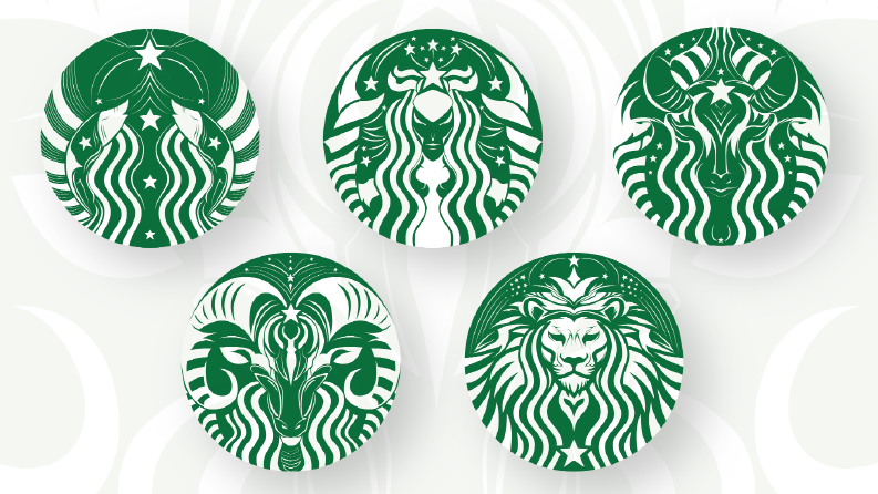 Starbucks Burç Konseptli Logo Çalışmaları