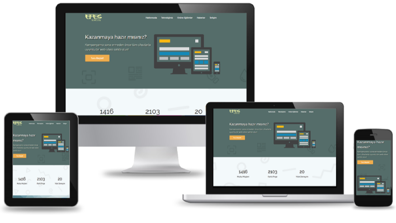 Landing page + full panel + responsive