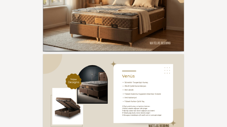 🖤 Matelas Bedding – Premium Ürün Kataloğu Tasarımı