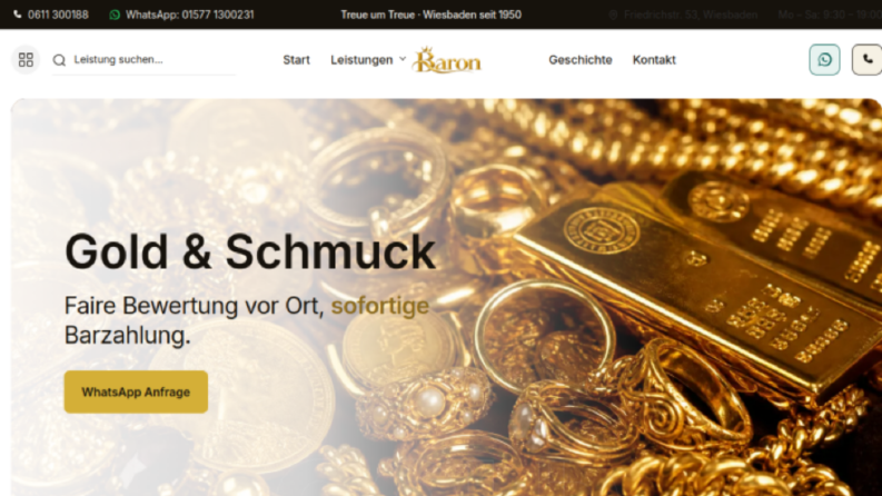 Schmuck-Baron - Almanya Kurumsal Web Tasarımı