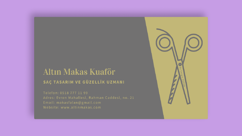 şık ve sade kartvizit tasarımı