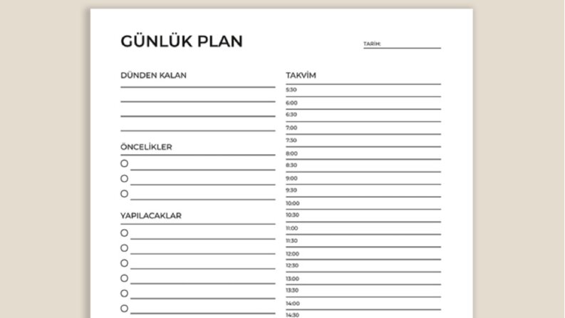 Günlük Planlayıcı