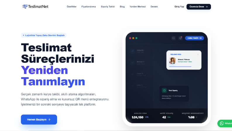 TeslimatNet: Web & Mobil Kurye Yönetim Sistemi