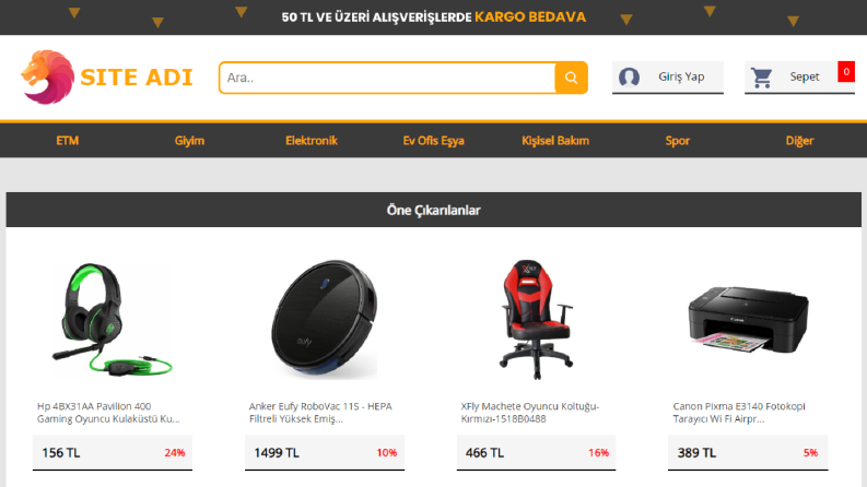 Hazır E-Ticaret Sitesi