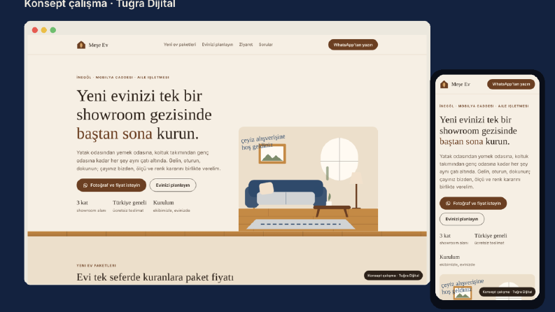 Meşe Ev Mobilya - Konsept Mağaza Sitesi
