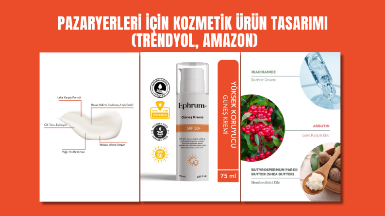 Pazaryerleri İçin Kozmetik Ürün Tasarımı  (Trendyol, Amazon)