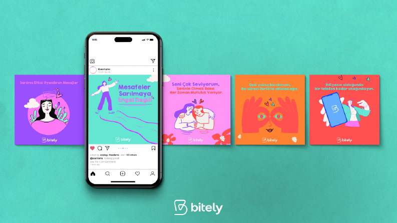 Bitely l Social Media Illustration Drawings