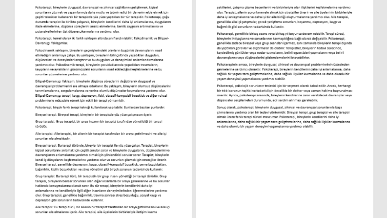 Psikoterapi Hakkındaki Yazım