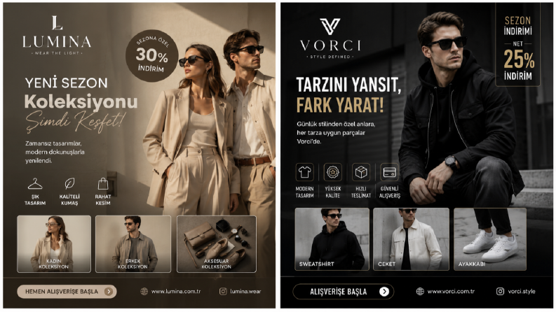 Moda Markaları İçin Premium Sosyal Medya Tasarımları