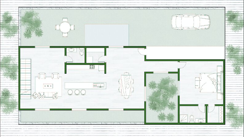 Mimari Plan, Kesit ve Görünüşler için Pafta Render çizimleri