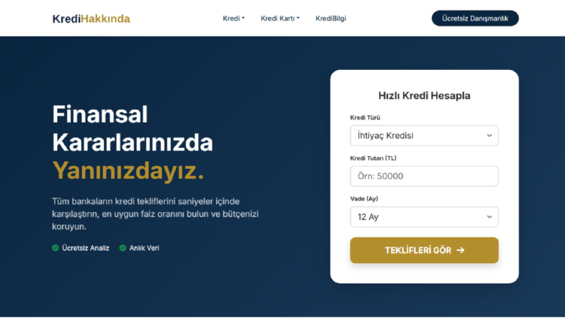 KrediHakkında - Kredi Karşılaştırma ve Finans Platformu