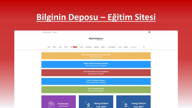 Bilginin Deposu - Eğitim Sitesi