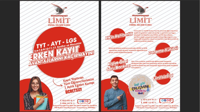 LİMİT Broşür ve El ilanı Örneği