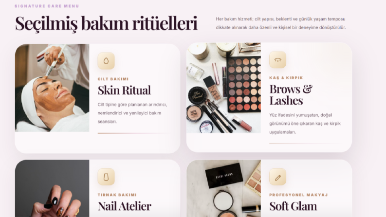 Beauty Studio Web Tasarımı
