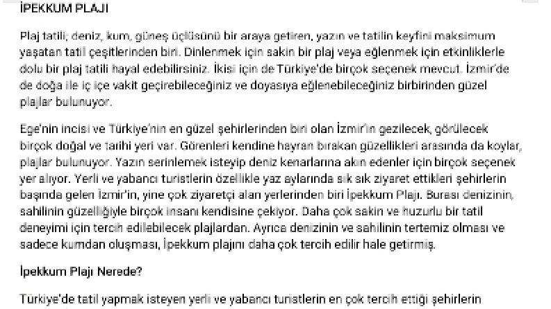 İpekkum Plajı 
