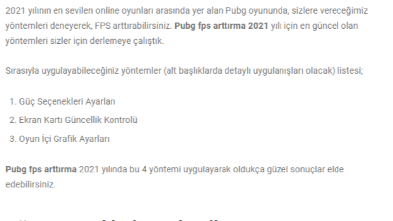 Pubg FPS Arttırma