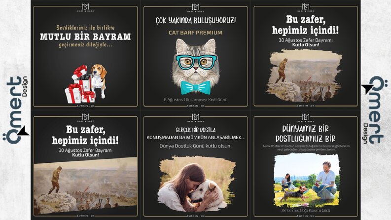 Barf and More firması için sosyal medya çalışmaları.