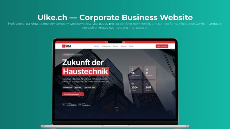 Kurumsal Firma Web Sitesi | Çok Sayfalı & Almanca