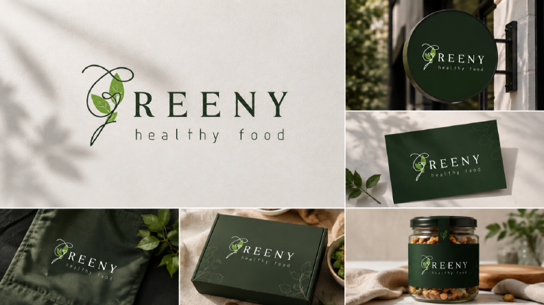 Greeny Healthy Food | Logo & Marka Kimliği Tasarımı