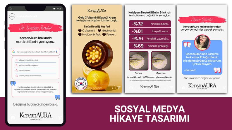 KoreanAura | Sosyal Medya Hikaye Tasarımı