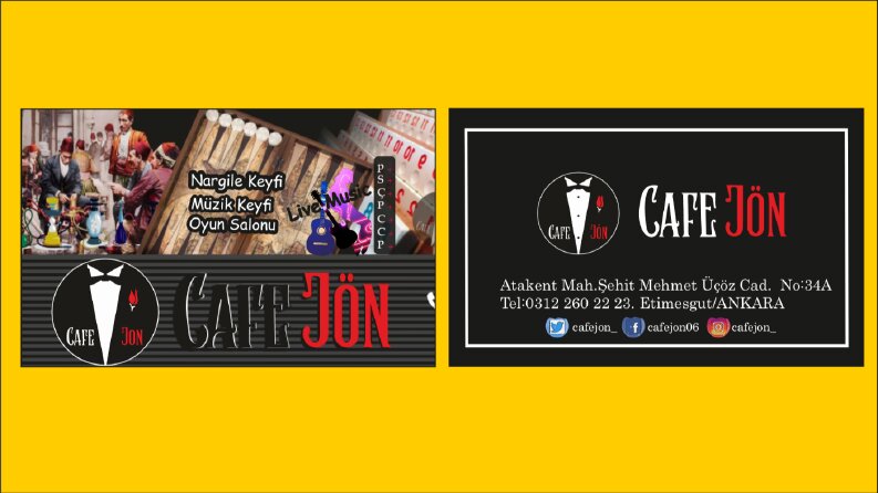 Cafe Jön Kartvizit Tasarımı