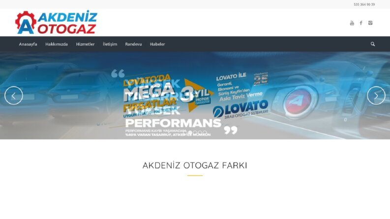 LPG işletmesi - Tanıtım sitesi ve Randevu sistemi - Seo 