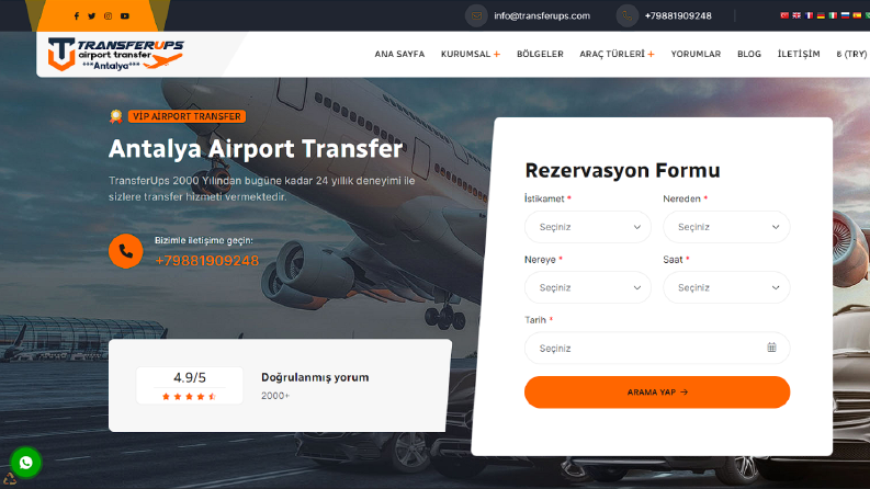 Transferups - Havalimanı Transfer Scripti