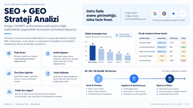 SEO + AI Search Görünürlük Analizi