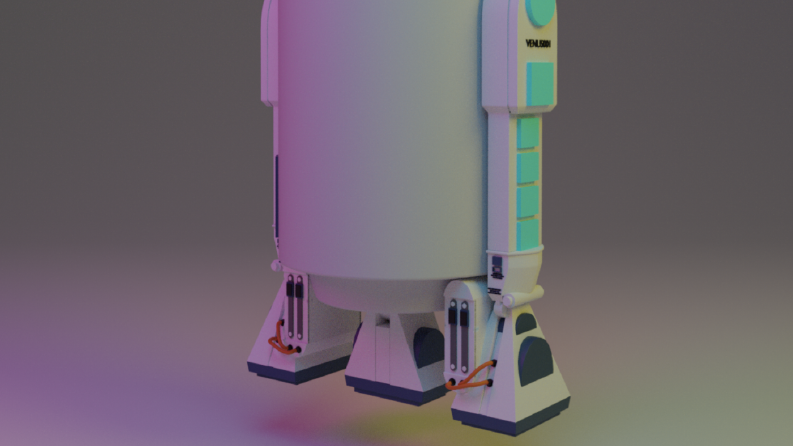R2D2 hard surface konsept model