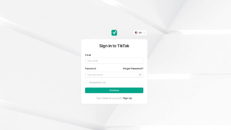 TikTakTime – Enterprise ERP Frontend Development