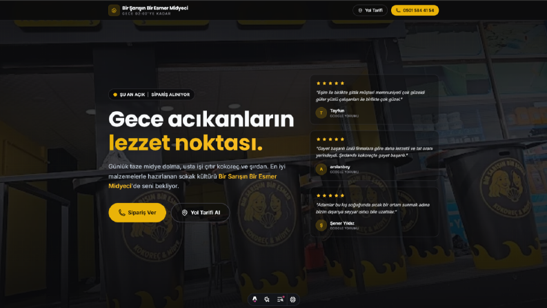 Bir Sarışın Bir Esmer Midyeci - Web Sitesi