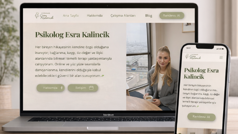 Psikolog Esra Kalıncık – Sade & Güven Veren Terapi