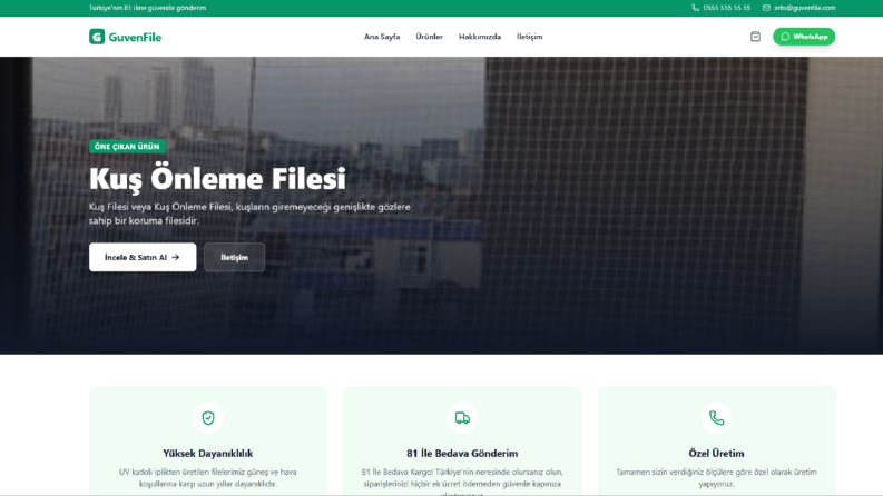 Guvenfile - Online satış mağazası