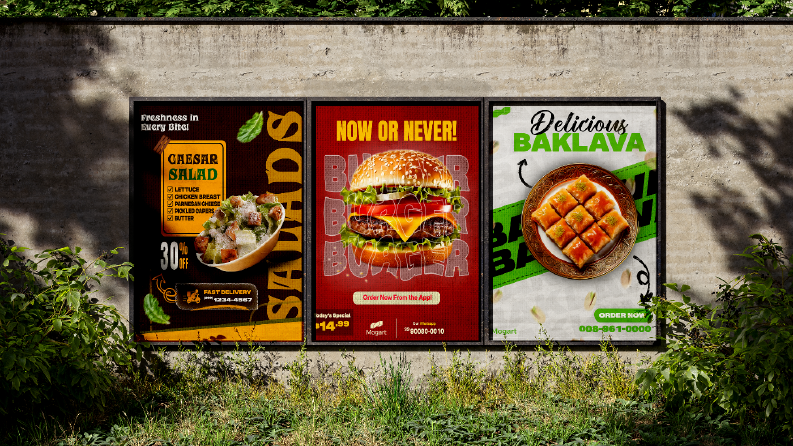 İşletmelere özel reklam afiş tasarımları