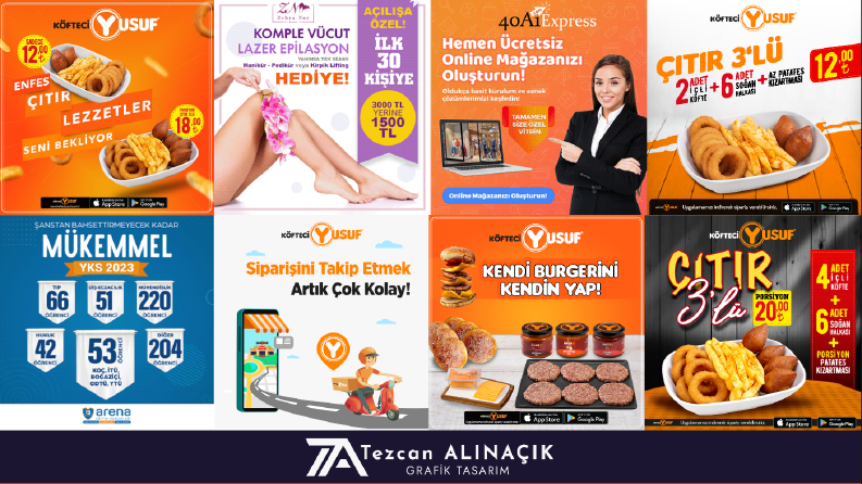 Sosyal Medya ve Satış Platformlarınız İçin Banner Tasarlarım