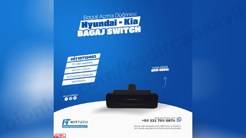 Hittech Otomotiv - Sosyal Medya Ürün Görsel Tasarımı