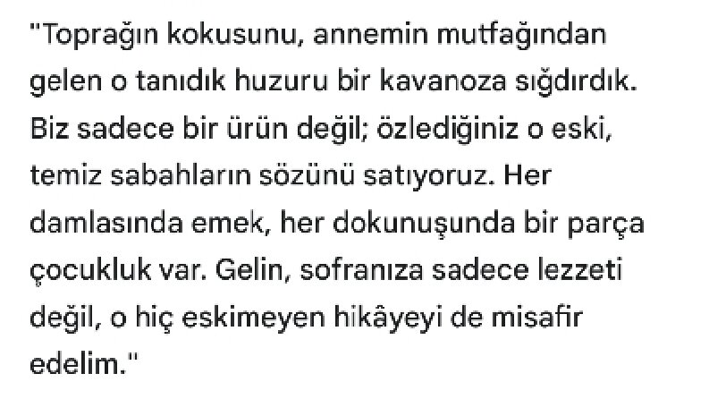 Toprağın Kokusu, Annenin Eli: Bir Marka Hikâyesi