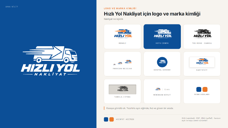 Hızlı Yol Nakliyat için logo ve marka kimliği