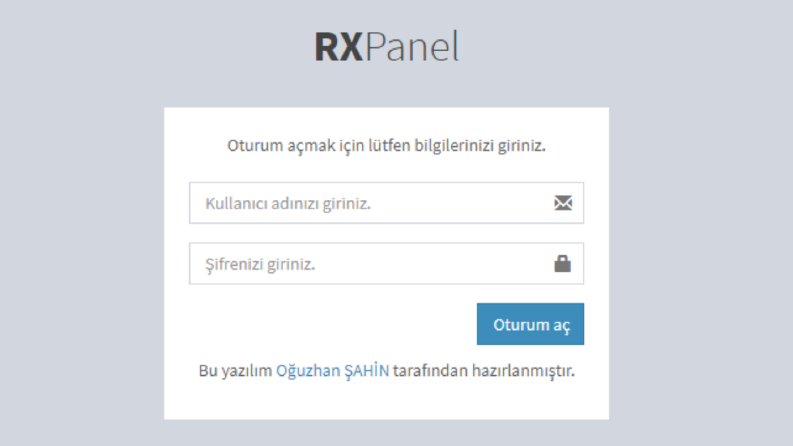 Form ve yönetici paneli